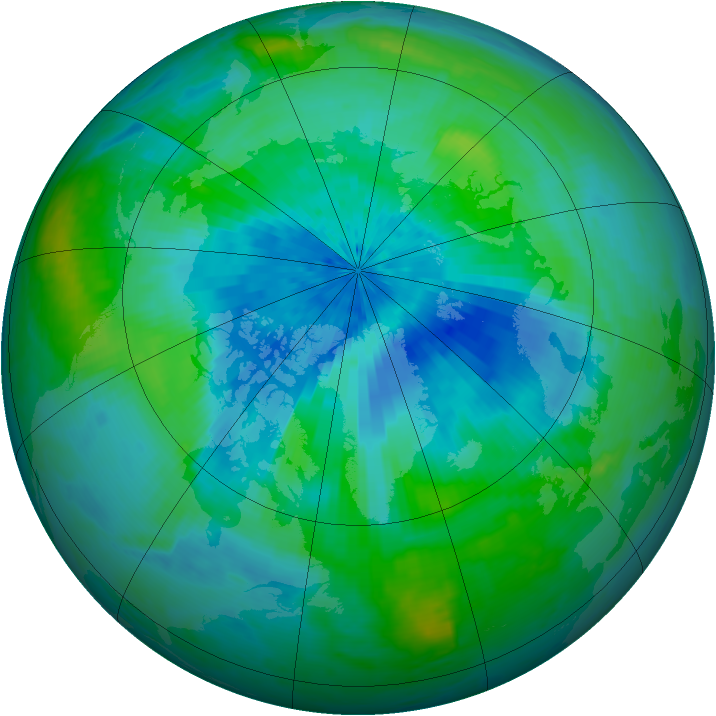 Arctic ozone map for 10 September 2002